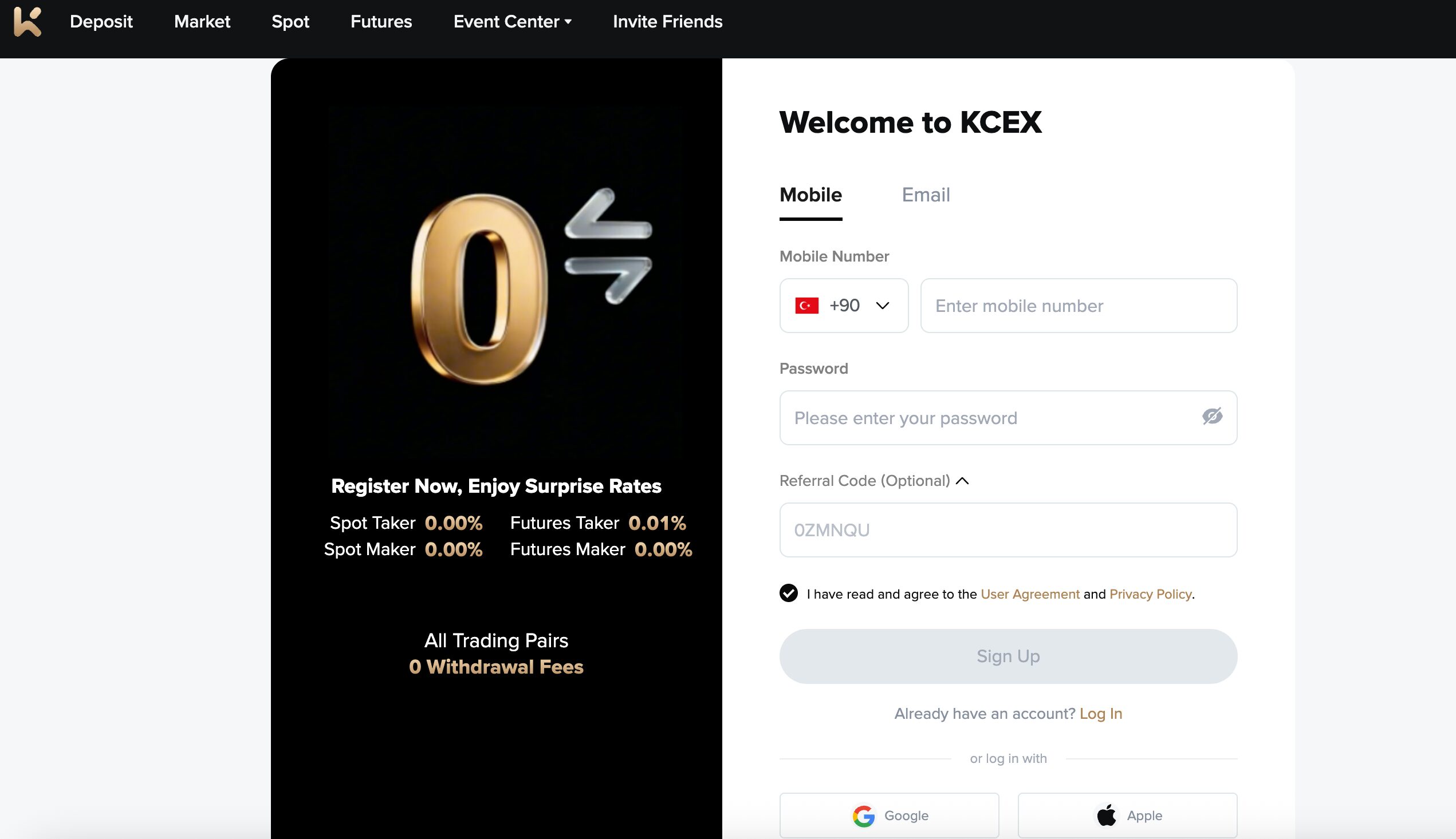 kcex borsası kayıt hesap açma oluşturma üyelik