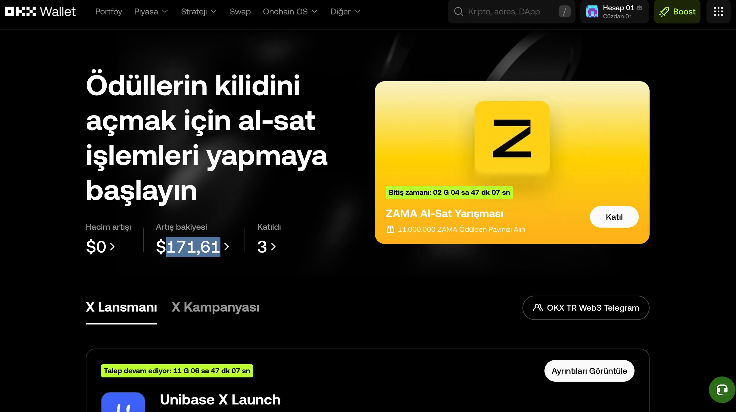 okx wallet indir airdrop boost