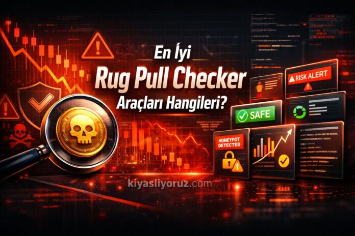 2026’da en iyi rug pull checker araçları hangileri? CoinMindAI, RugCheck, TokenSniffer, Honeypot.is ve GoPlus araçlarını karşılaştırmalı olarak inceleyin.